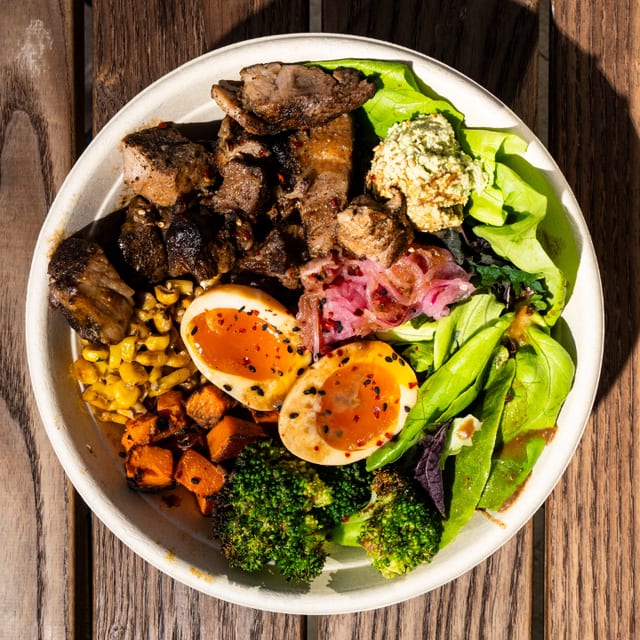 Build Your Own Espresso-Rubbed Pork Bowl.
